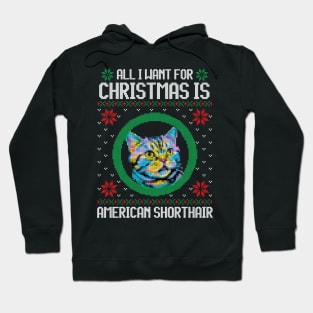 All I Want for Christmas is American Shorthair - Christmas Gift for Cat Lover Hoodie